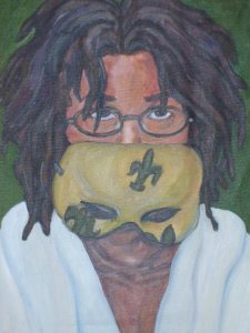 Masque, acrylic painting by Diedré M. Blake, 2000