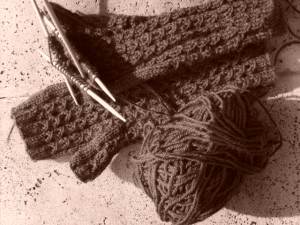 Knitting gloves, photography by Diedré M. Blake (2011)